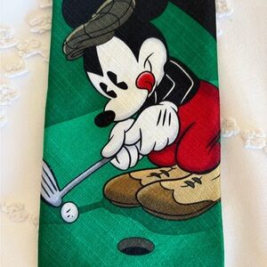 Vintage Mickey Mouse Golf Tie | Disney Pluto Novelty Necktie